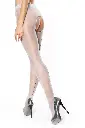 P211 open crotch pantyhose silver missO.