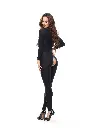 B900 missO. Błyszczący bodystocking z dwukierunkowym zamkiem